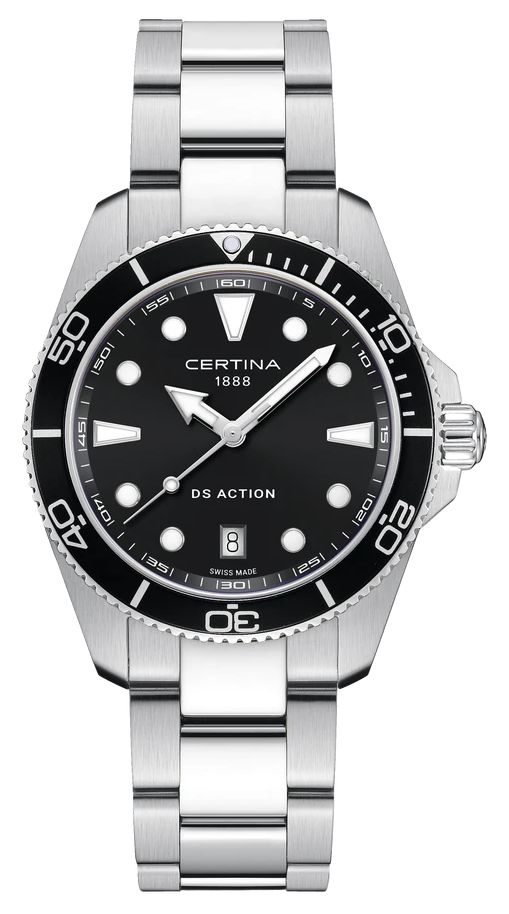 Certina C0484101105100 DS Action Quartz (40mm) Black Dial / Watch