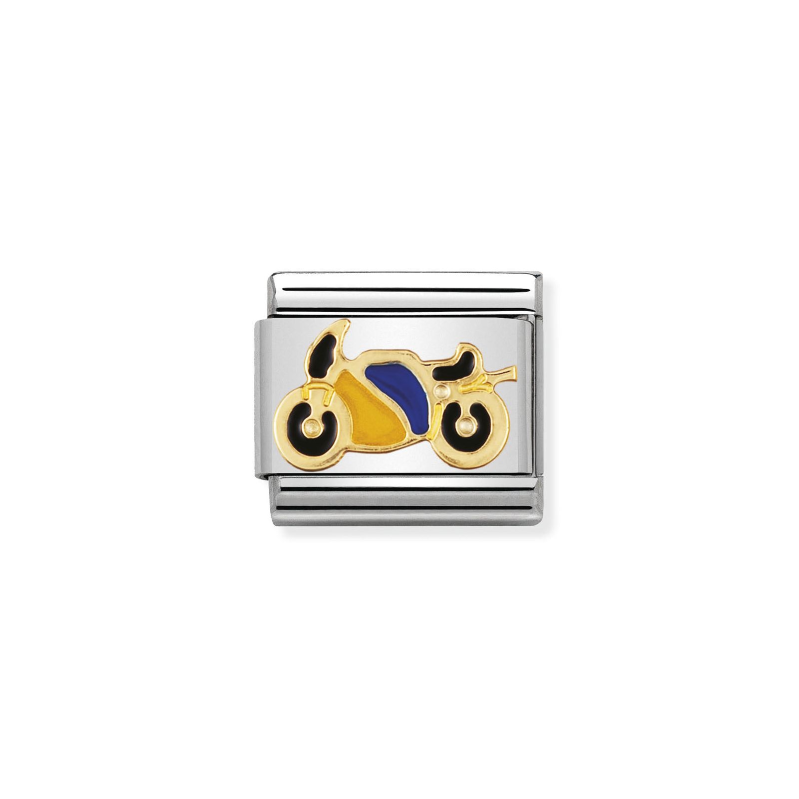 Nomination 030203/40 Classic Motorbike 18ct Gold & Steel Jewellery