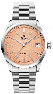 Tutima Glashütte Sky Automatic (34mm) Peach Fuzz Dial / Stainless Steel Bracelet 6705-04