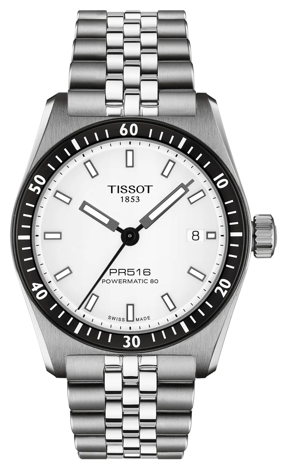 Tissot T1494071103100 PR516 Powermatic 80 (38mm) White Dial Watch