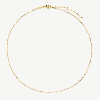 D.LOUISE Fine Paperclip Chain Gold Plated 55cm NAN-11-55