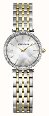 Herbelin Epsilon Diamond Quartz (28mm) Mother-of-Pearl Dial / Two-Tone Stainless Steel Bracelet 17116BT68Y19