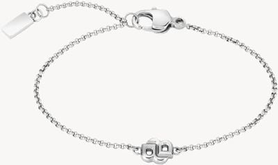 BOSS Jewellery Ladies Double B Monogram Silver-Tone Bracelet 1580748