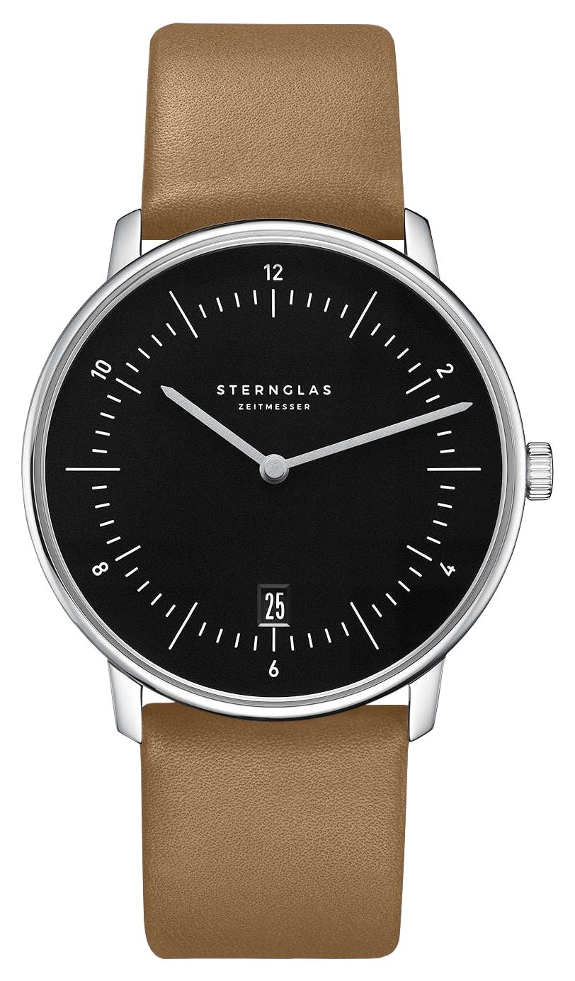 STERNGLAS S01-NA53-PR01 Naos Quartz (38mm) Piano Black Dial Watch