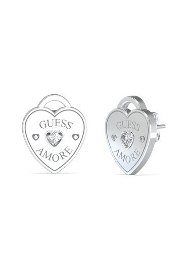 Guess UBE05058RH Amore Ladies Silver Crystal Heart Lock Jewellery