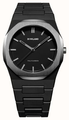 D1 Milano Polycarbon Space Grey (40.5mm) Black Dial / Black Polycarbonate Strap PCBJ13