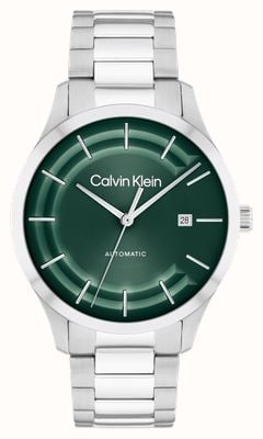 Calvin Klein Men's CK Iconic Automatic Green Dial / Stainless Steel Bracelet 25300022