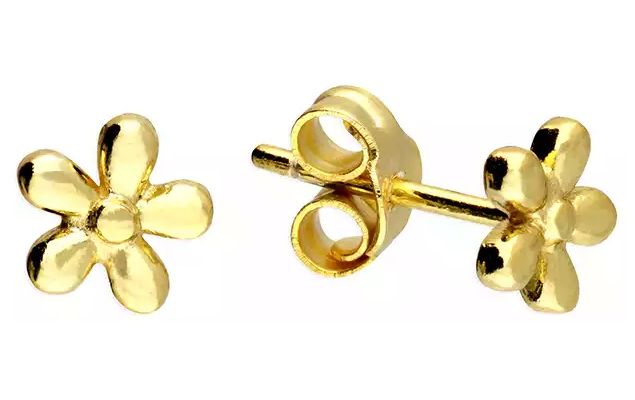 James Moore CME H4686/Y Sterling Silver Gold Plated Daisy Jewellery