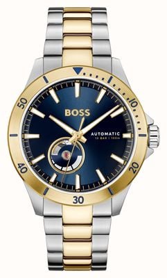 BOSS Men's Troper Automatic Blue Dial / Two-Tone Stainless Steel Bracelet 1514201