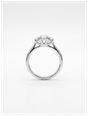 0.89ct Oval Natural Diamond Platinum Trilogy Ring J25396 - alternate view 3