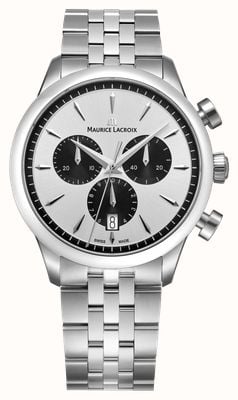 Maurice Lacroix 1975 Quartz Chronograph (40mm) Silver Sun-Brushed Dial / Stainless Steel Bracelet 751038-SS002-130-1