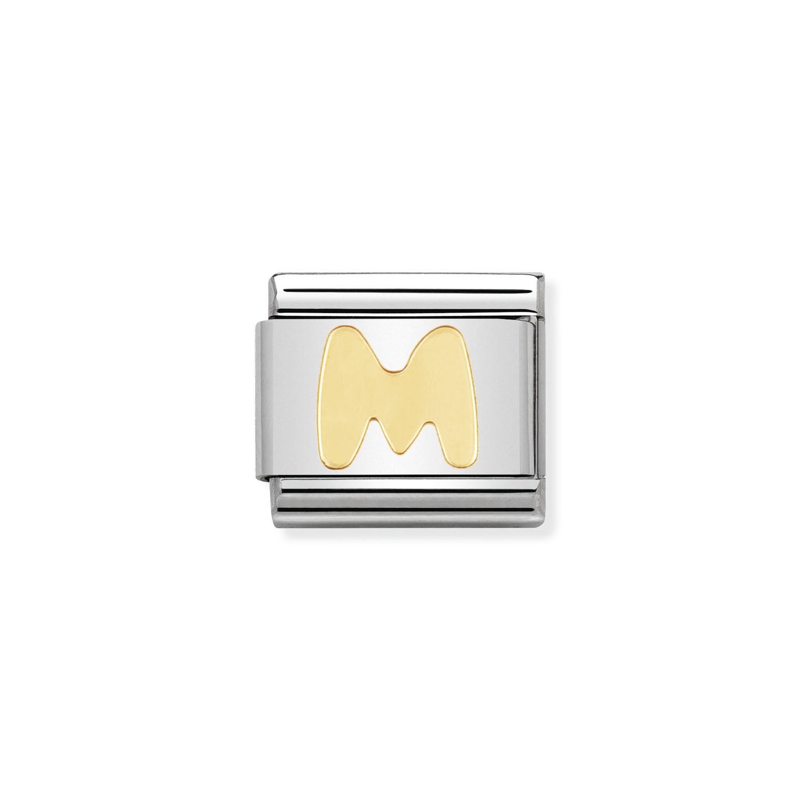 Nomination 030101/13 Classic Letter M 18ct Gold & Steel Jewellery