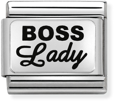 Nomination Classic Boss Lady Oxidised Sterling Silver & Steel Charm 330109/35