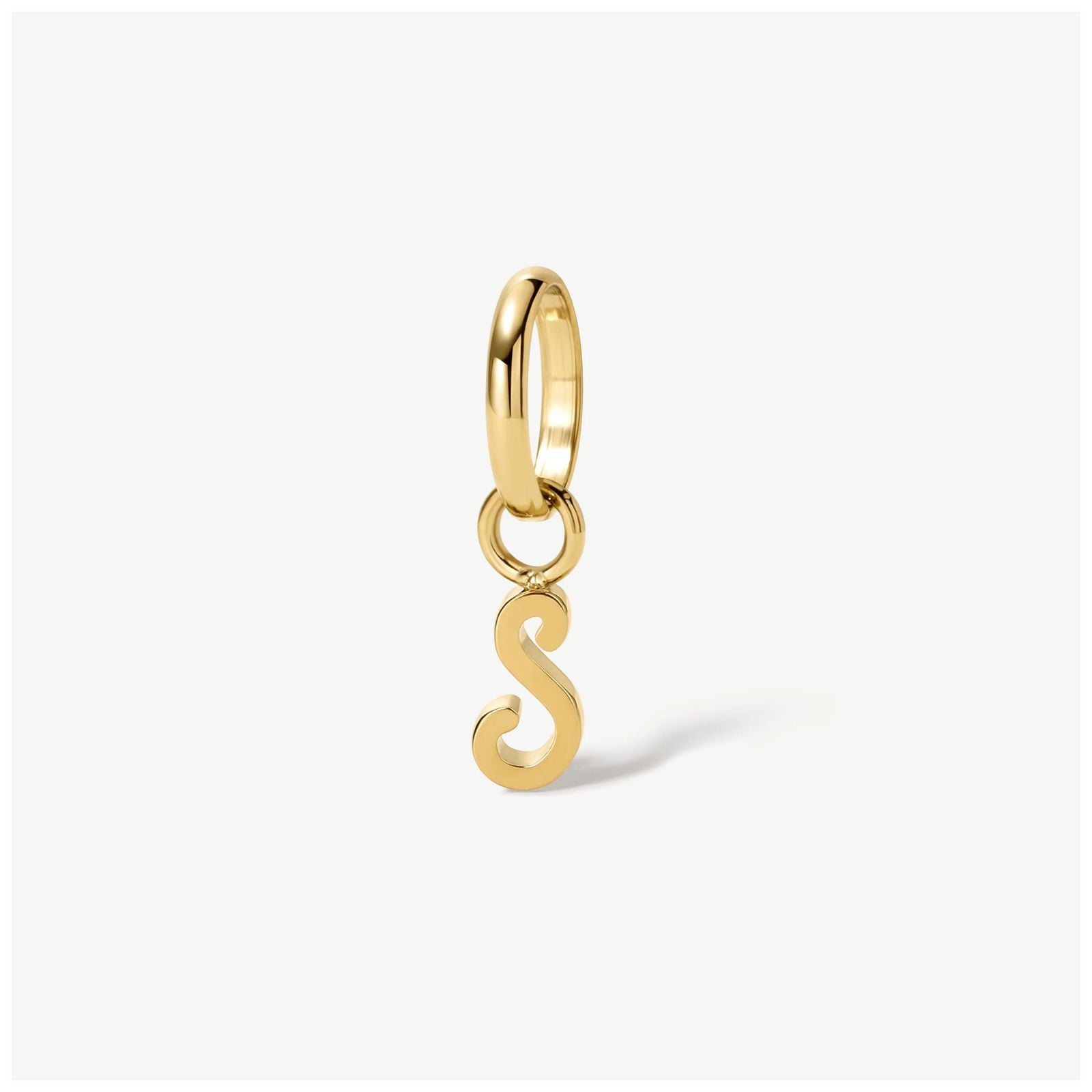 D.LOUISE CH-39-19 Gold Tone Mini Italic Initial Charm - S Jewellery