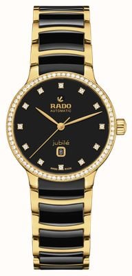 RADO Centrix Automatic Diamonds (30.5mm) Black Dial / Black High-Tech Ceramic & Gold PVD Stainless Steel R30227702