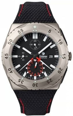 Tutima Glashütte M2 Pioneer Automatic Chronograph (46.5mm) Velvet-Black Dial / Black Kevlar Strap 6451-02