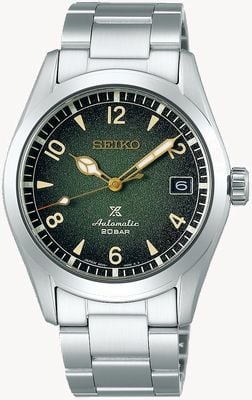 Seiko Prospex Alpinist | Men's | Green Dial | Stainless Steel Bracelet Watch SPB155J1