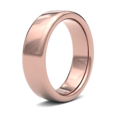James Moore Wedding Rings | 9ct Rose Gold | 6mm | Heavy | Soft Court | AG_6GHS-9R
