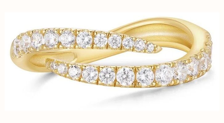 Ania Haie Gold Spiral Pavé Adjustable Ring R079-01G
