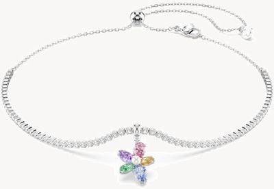 Swarovski x Ariana Grande Flower Mixed-Cut Rhodium-Plated Choker 5749189