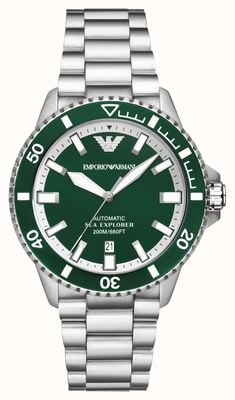 Emporio Armani Men's Automatic (42mm) Green Dial / Stainless Steel Bracelet AR60080