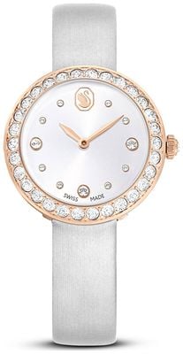 Swarovski Matrix Tennis (30mm) Silver Dial / Silver Leather Strap 5710105