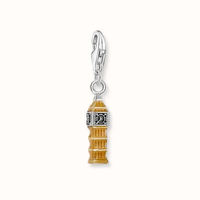 James Moore TH Silver Charm Pendant London Big Ben With Cold Enamel 2121-691-19