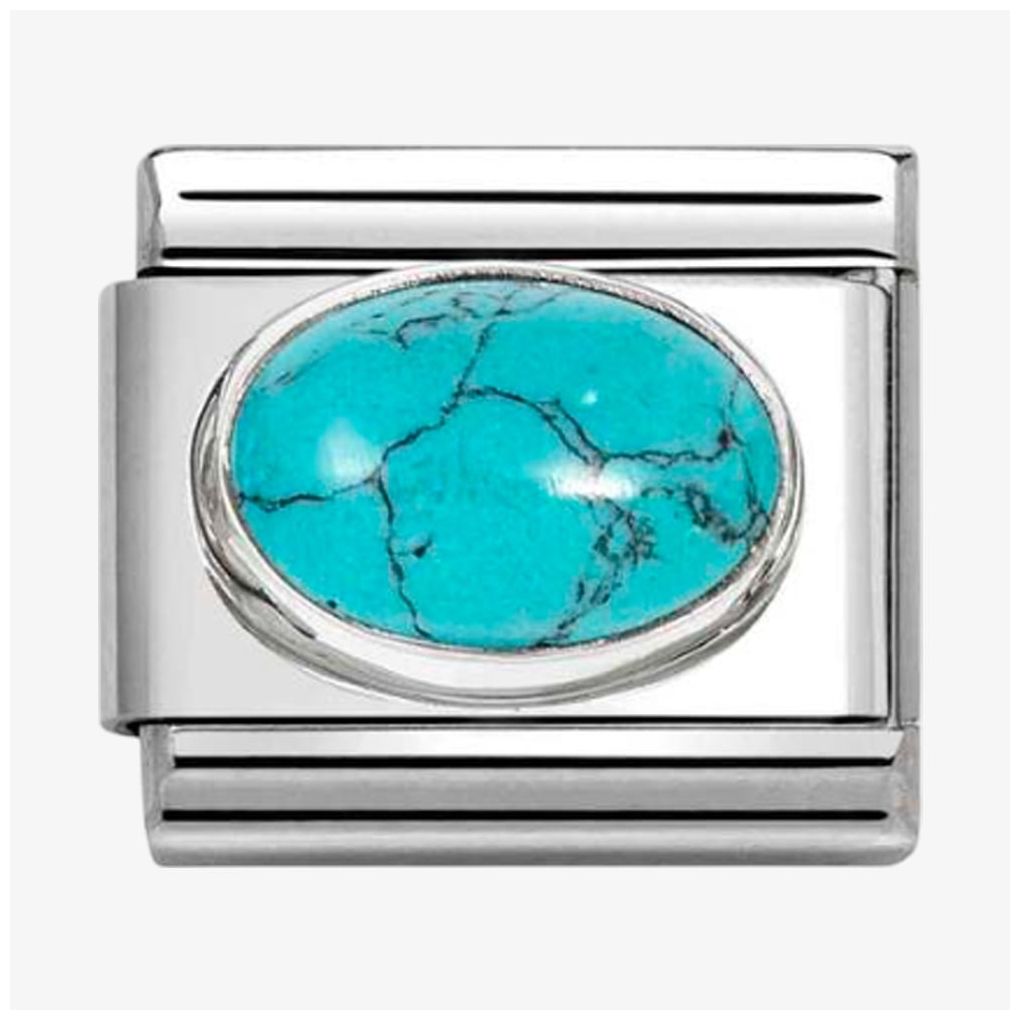 Nomination 330510/49 Classic Veined Turquoise Stone Charm Jewellery