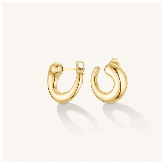 Rosefield Jewellery JEDSG-J1216 Dome Swirl Studs Gold