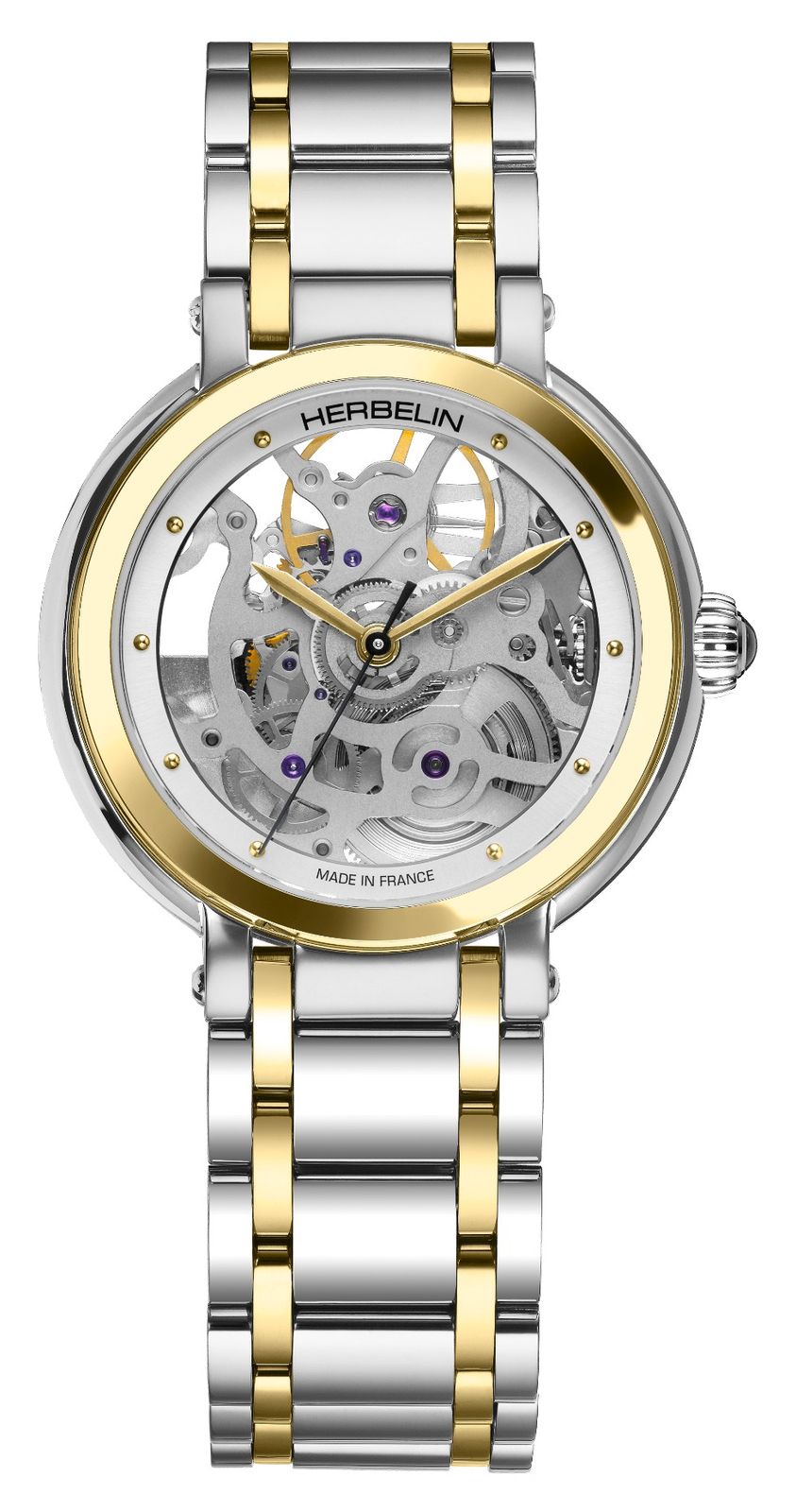 Herbelin 1630BTSQ12 Galet Automatic (33.5mm) Skeleton Dial Watch