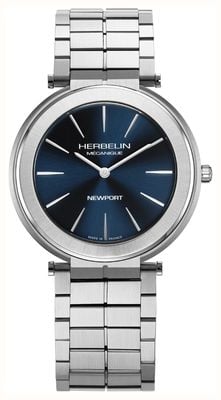 Herbelin Men's Newport Slim Mechanical (42mm) Blue Dial / Stainless Steel Bracelet 1222B15S