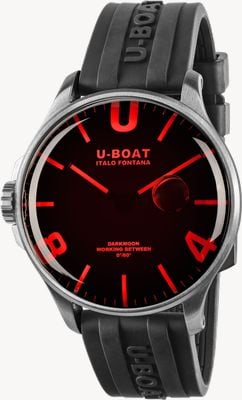 U-Boat Darkmoon SS (44mm) Black Dial / Black Vulcanised Rubber Strap 8465/B