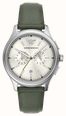 Emporio Armani Quartz Chronograph (40mm) Ivory Sunray Dial / Green Leather Strap AR11801