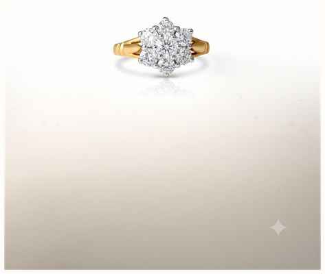 James Moore & Co 18k Y/gold 1.03ct Diamond Cluster Ring J45836