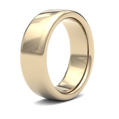 James Moore Wedding Rings | 18ct Yellow Gold | 7mm | Heavy | Soft Court | AG_7LHS-18Y