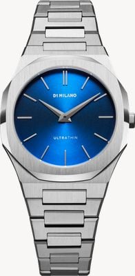 D1 Milano Ultra Thin Mini Geo (34mm) Blue Sunray Dial / Stainless Steel Bracelet UTBL21