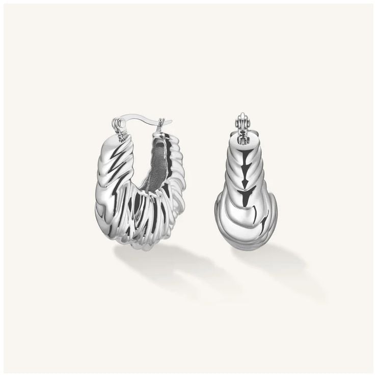 Rosefield Jewellery JESKS-J1055 Statement Knotted Hoops