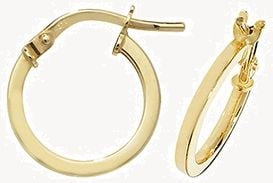 Treasure House 9k Yellow Gold Hoop Earrings 10 mm ER1007-10