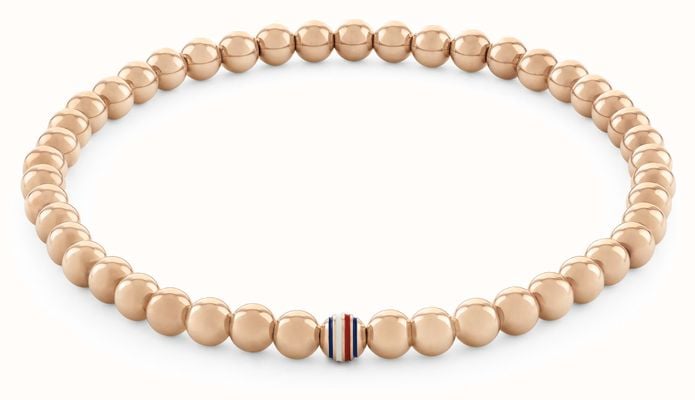 Tommy Hilfiger Women's Metal Beads Rose Gold-Tone Stainless Steel Bracelet 2780939