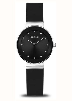 Bering Women's Classic (29mm) Black Dial / Black Silicone Strap 10129-402