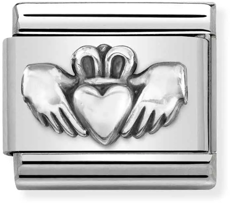 Nomination Classic Claddagh Oxidised & Steel Charm 330101/53