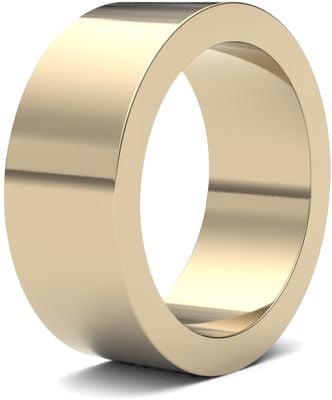 James Moore Wedding Rings | 9ct Yellow Gold | 8mm | Heavy | Flat | AG_8LHF-9Y