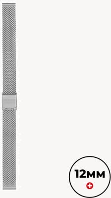 Mondaine Stainless Steel Mesh Bracelet - Silver - (12mm) FM8912STEM4