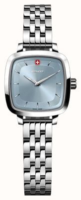 Wenger Vintage Classic Quartz (27mm) Light Blue Sunburst Dial / Stainless Steel Bracelet 01.1911.104