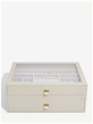 Stackers Supersize Set Of 2 Jewellery Box Outmeal 76054