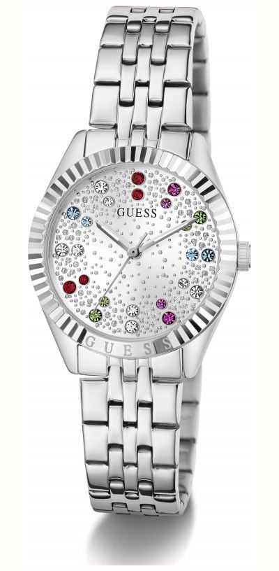 Guess Ladies Adelaide Silver-Tone Glitz Dial Silver-Tone Stainless Steel Bracelet GW1103L1 - alternate view 4