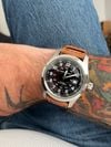 Customer picture of Hamilton Khaki Field Murph Automatic Bracelet Bundle (42mm) Black Dial / Black Leather Strap &.Steel Bracelet H70605732
