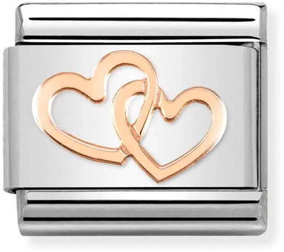 Nomination Classic Intertwined Hearts Rose Gold Charm 430104/41