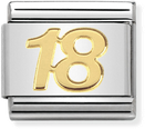 Nomination Classic 18 18ct Gold & Steel Charm 030109/34