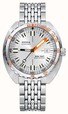DOXA SUB 750T Searambler (45mm) Silver Sunray Dial / Stainless Steel Rice-Grain Bracelet 825.10.021.10